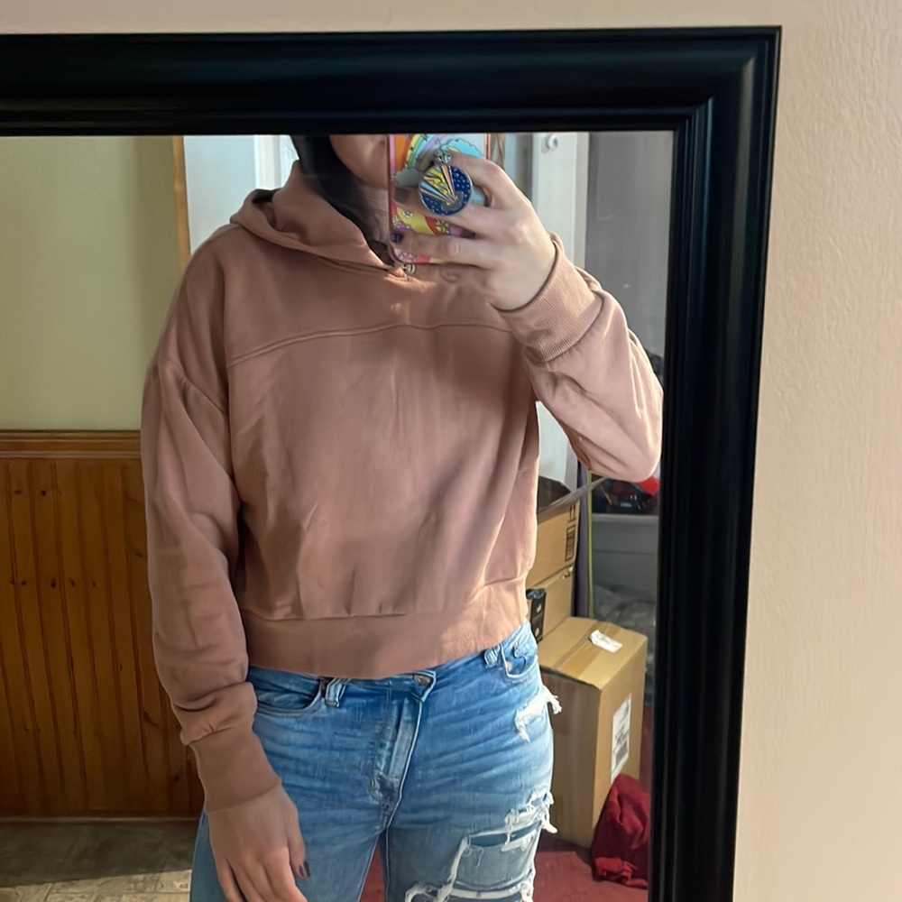Hippie Rose Cropped Hoodie